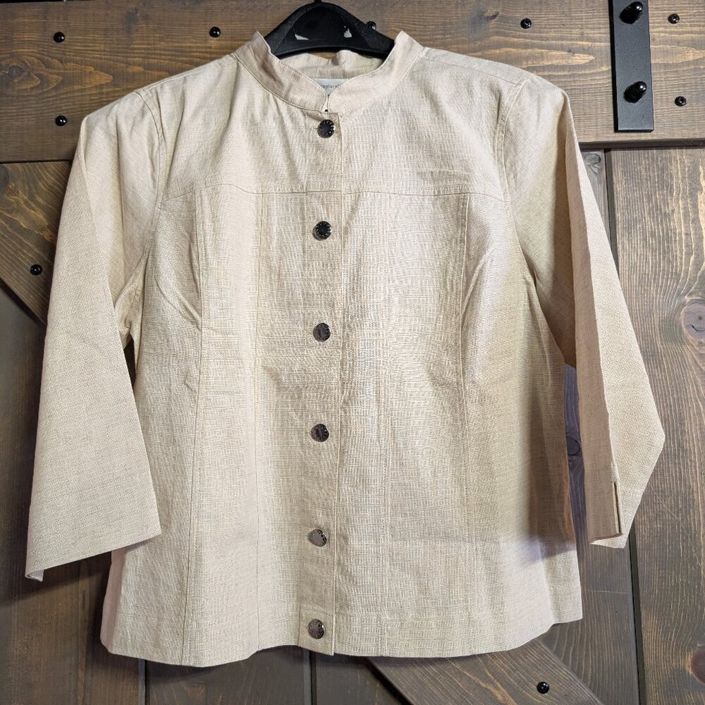 Christopher Banks beige thin summer blazer size L